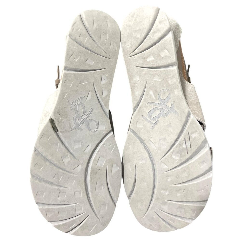 OTBT Teamwork Peep-Toe Wedge Sandals Ankle Buckle Closure Rear Zipper Size 8 - Picture 8 of 11